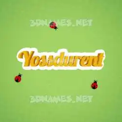 yossdurent in Ladybugs style - 3D name wallpaper