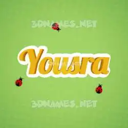 yousra in Ladybugs style - 3D name wallpaper