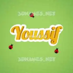 youssif in Ladybugs style - 3D name wallpaper