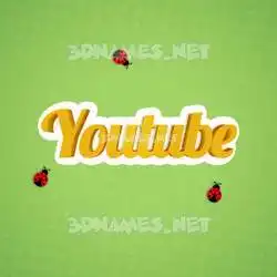 youtube in Ladybugs style - 3D name wallpaper