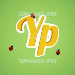 yp in Ladybugs style - 3D name wallpaper