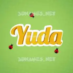 yuda in Ladybugs style - 3D name wallpaper