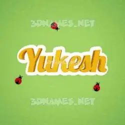 yukesh in Ladybugs style - 3D name wallpaper