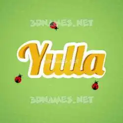 yulla in Ladybugs style - 3D name wallpaper