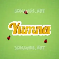 yumna in Ladybugs style - 3D name wallpaper