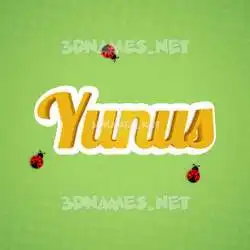 yunus in Ladybugs style - 3D name wallpaper