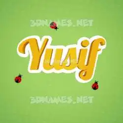 yusif in Ladybugs style - 3D name wallpaper