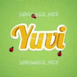 yuvi in Ladybugs style - 3D name wallpaper