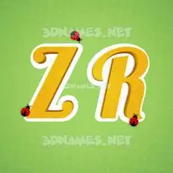 z r in Ladybugs style - 3D name wallpaper