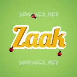 zaak in Ladybugs style - 3D name wallpaper