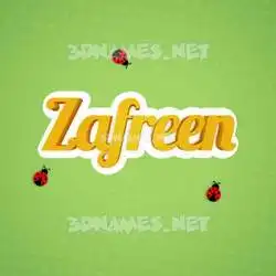 zafreen in Ladybugs style - 3D name wallpaper