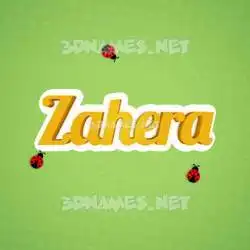 zahera in Ladybugs style - 3D name wallpaper