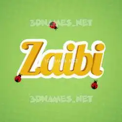 zaibi in Ladybugs style - 3D name wallpaper