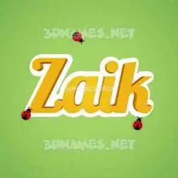 zaik in Ladybugs style - 3D name wallpaper