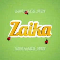 zaika in Ladybugs style - 3D name wallpaper