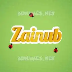 zainub in Ladybugs style - 3D name wallpaper