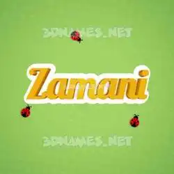 zamani in Ladybugs style - 3D name wallpaper