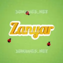 zanyar in Ladybugs style - 3D name wallpaper