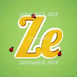 ze in Ladybugs style - 3D name wallpaper