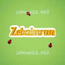 zebaimran in Ladybugs style - 3D name wallpaper