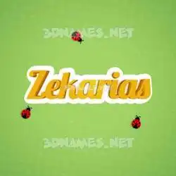 zekarias in Ladybugs style - 3D name wallpaper