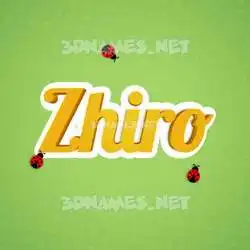 zhiro in Ladybugs style - 3D name wallpaper
