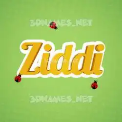 ziddi in Ladybugs style - 3D name wallpaper