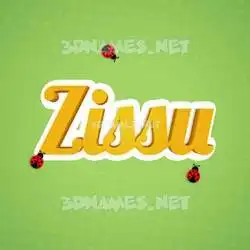 zissu in Ladybugs style - 3D name wallpaper