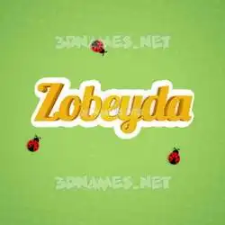 zobeyda in Ladybugs style - 3D name wallpaper