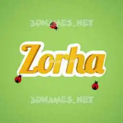 zorha in Ladybugs style - 3D name wallpaper