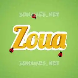 zoua in Ladybugs style - 3D name wallpaper