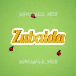 zubaida in Ladybugs style - 3D name wallpaper