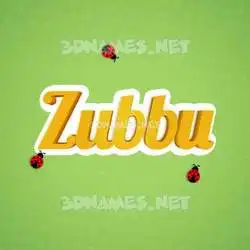 zubbu in Ladybugs style - 3D name wallpaper