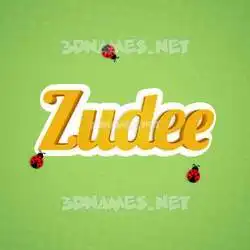 zudee in Ladybugs style - 3D name wallpaper