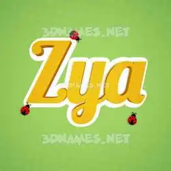 zya in Ladybugs style - 3D name wallpaper