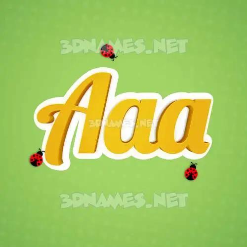 aaa in Ladybugs style - 3D name wallpaper