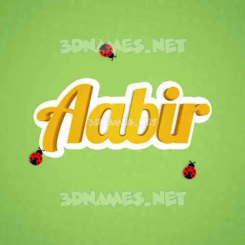 aabir in Ladybugs style - 3D name wallpaper
