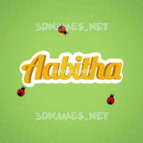 aabitha in Ladybugs style - 3D name wallpaper