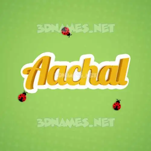 aachal in Ladybugs style - 3D name wallpaper