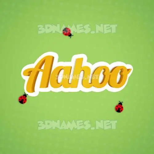 aahoo in Ladybugs style - 3D name wallpaper aahoo in Ladybugs style - 3D name wallpaper