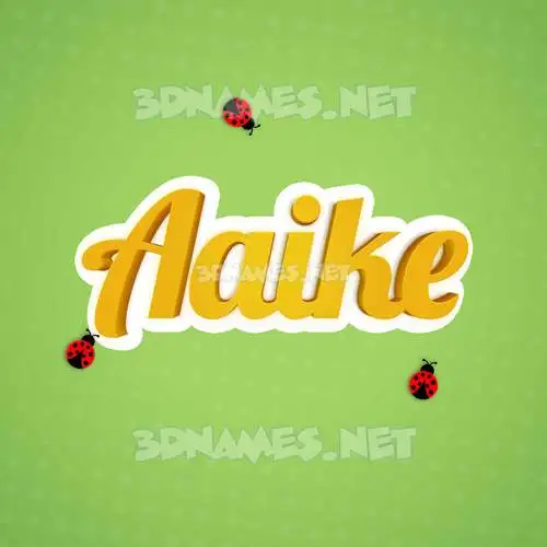 aaike in Ladybugs style - 3D name wallpaper