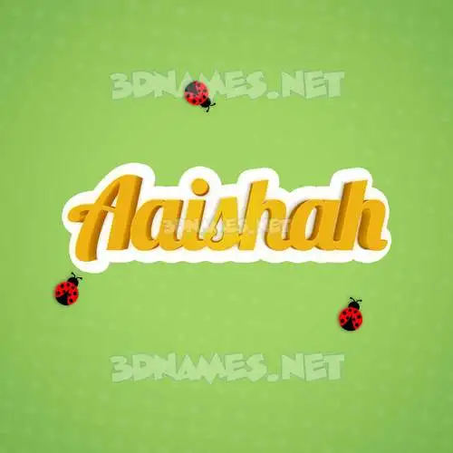 aaishah in Ladybugs style - 3D name wallpaper