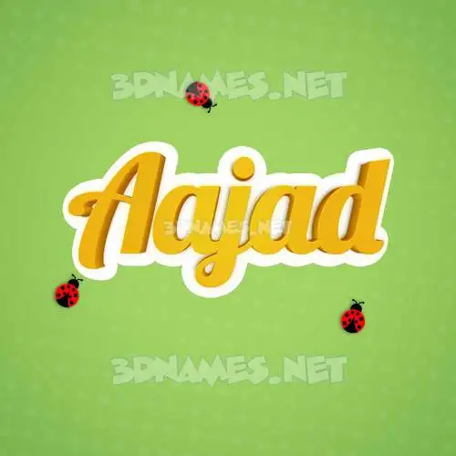 aajad in Ladybugs style - 3D name wallpaper