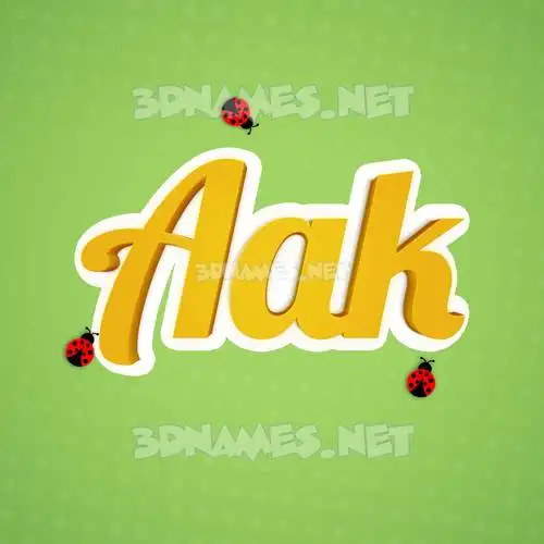 aak in Ladybugs style - 3D name wallpaper aak in Ladybugs style - 3D name wallpaper