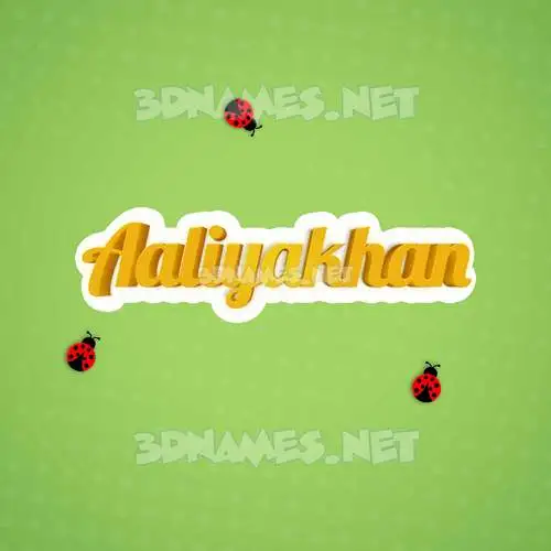 aaliyakhan in Ladybugs style - 3D name wallpaper