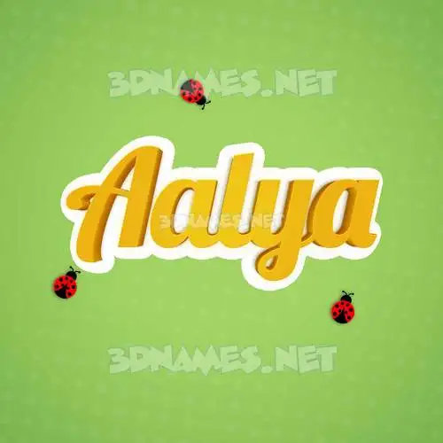 aalya in Ladybugs style - 3D name wallpaper