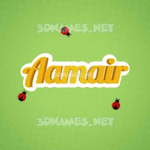 aamair in Ladybugs style - 3D name wallpaper
