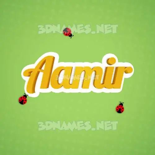 aamir in Ladybugs style - 3D name wallpaper