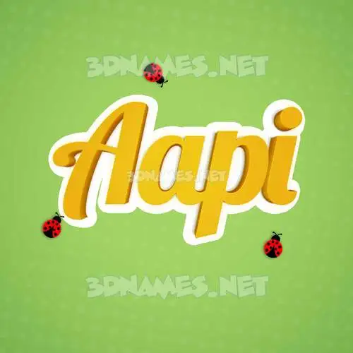 aapi in Ladybugs style - 3D name wallpaper