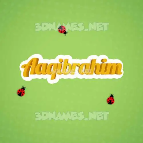 aaqibrahim in Ladybugs style - 3D name wallpaper